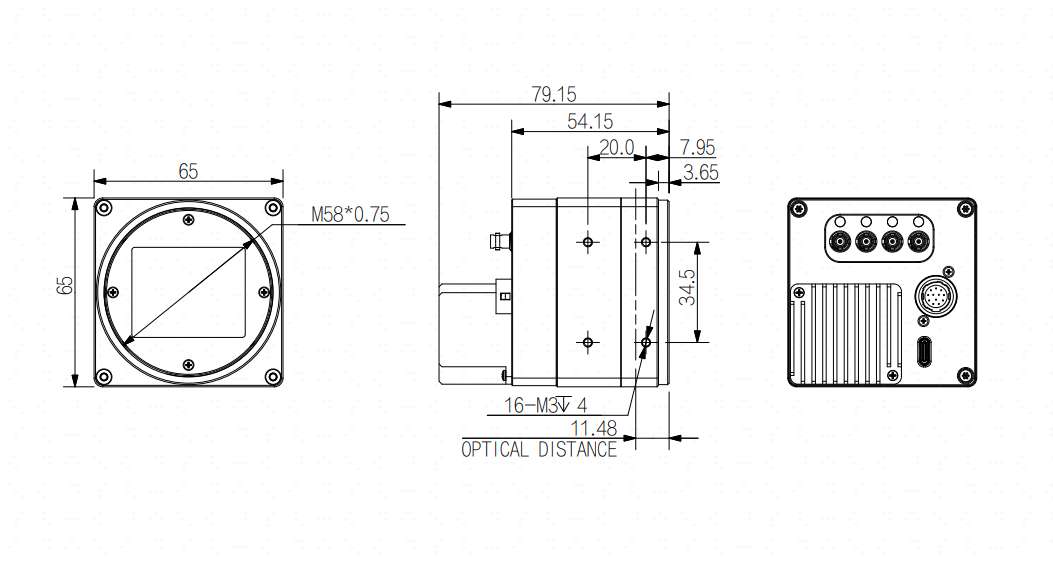AX1037MP4E-450 dimension drawing