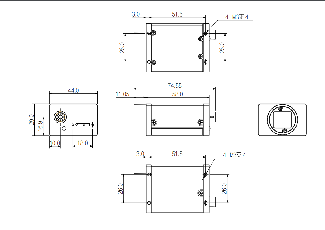 AH5B57CU200E dimension drawing