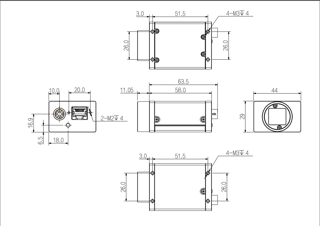 AH5B57MG200E dimension drawing