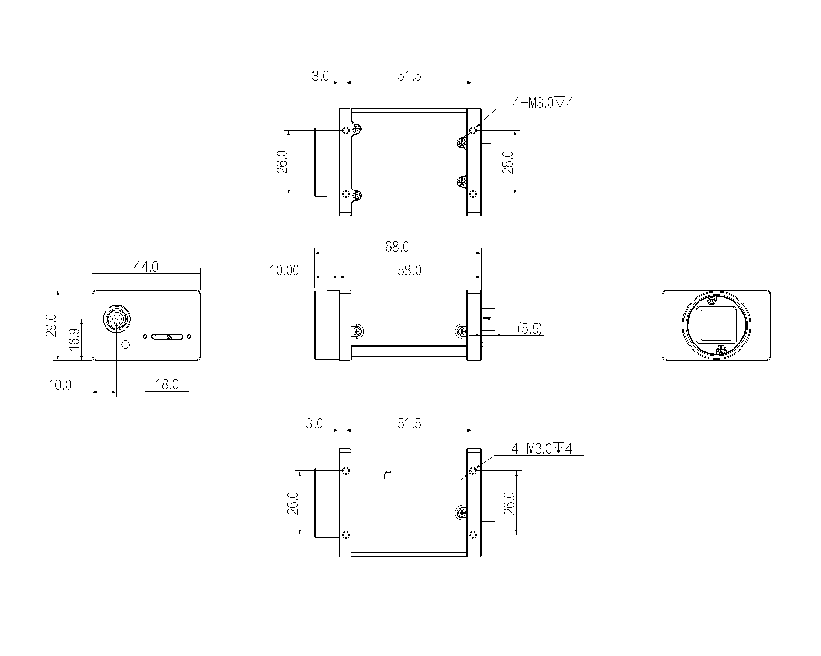 AH7900MU200E dimension drawing