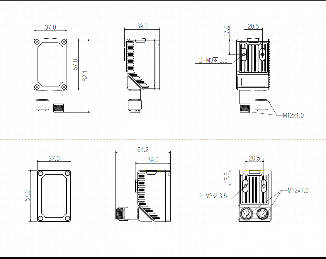 SS5050PCG-12M-WGG01E dimension drawing