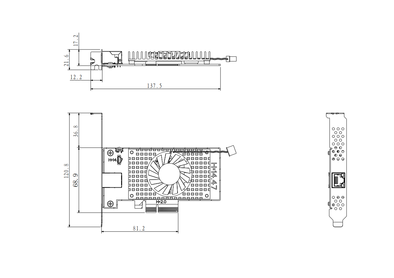 GT-7G10E dimension drawing
