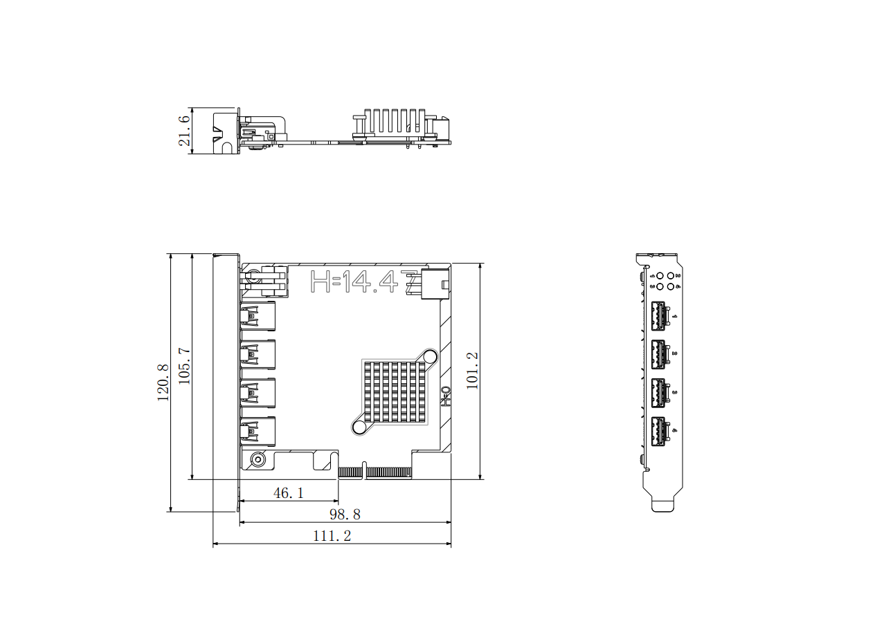 GU3-5U41RE dimension drawing