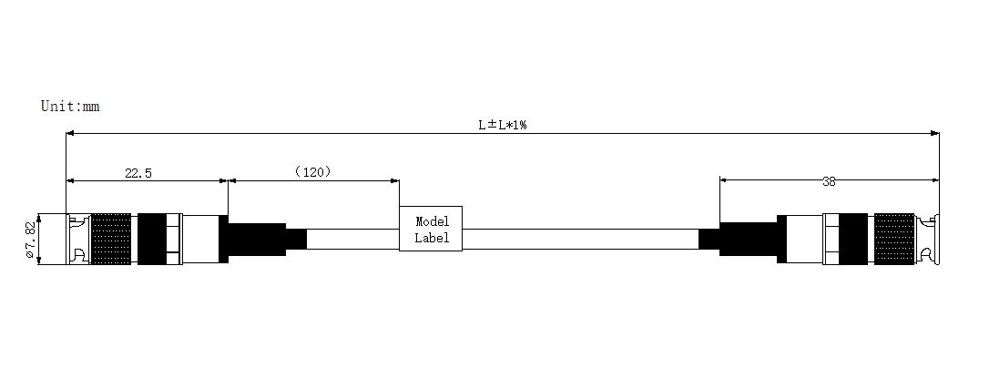 C03-CXP-HDBNC-HDBNC-10M dimension drawing