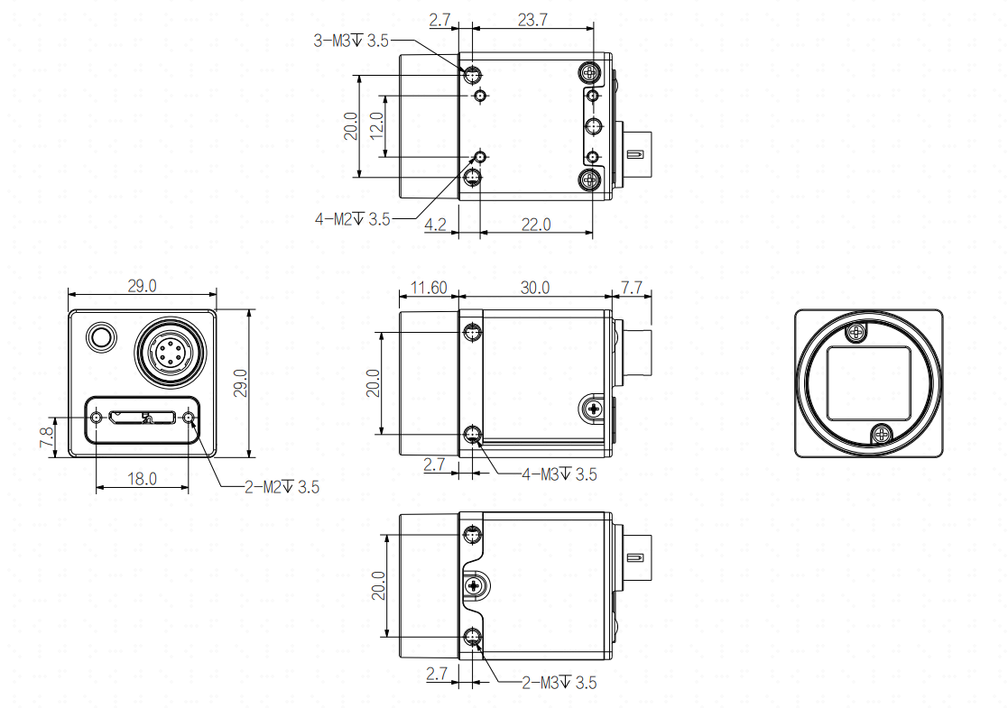 AH7500MU075E dimension drawing
